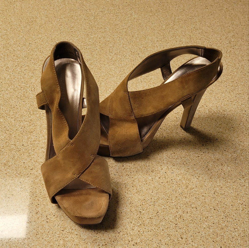 Nine West Suede Platform Sandal
